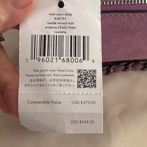 kate spade New York Roulette Suede Mini Convertible crossbody KM701 - Picture 4 of 4